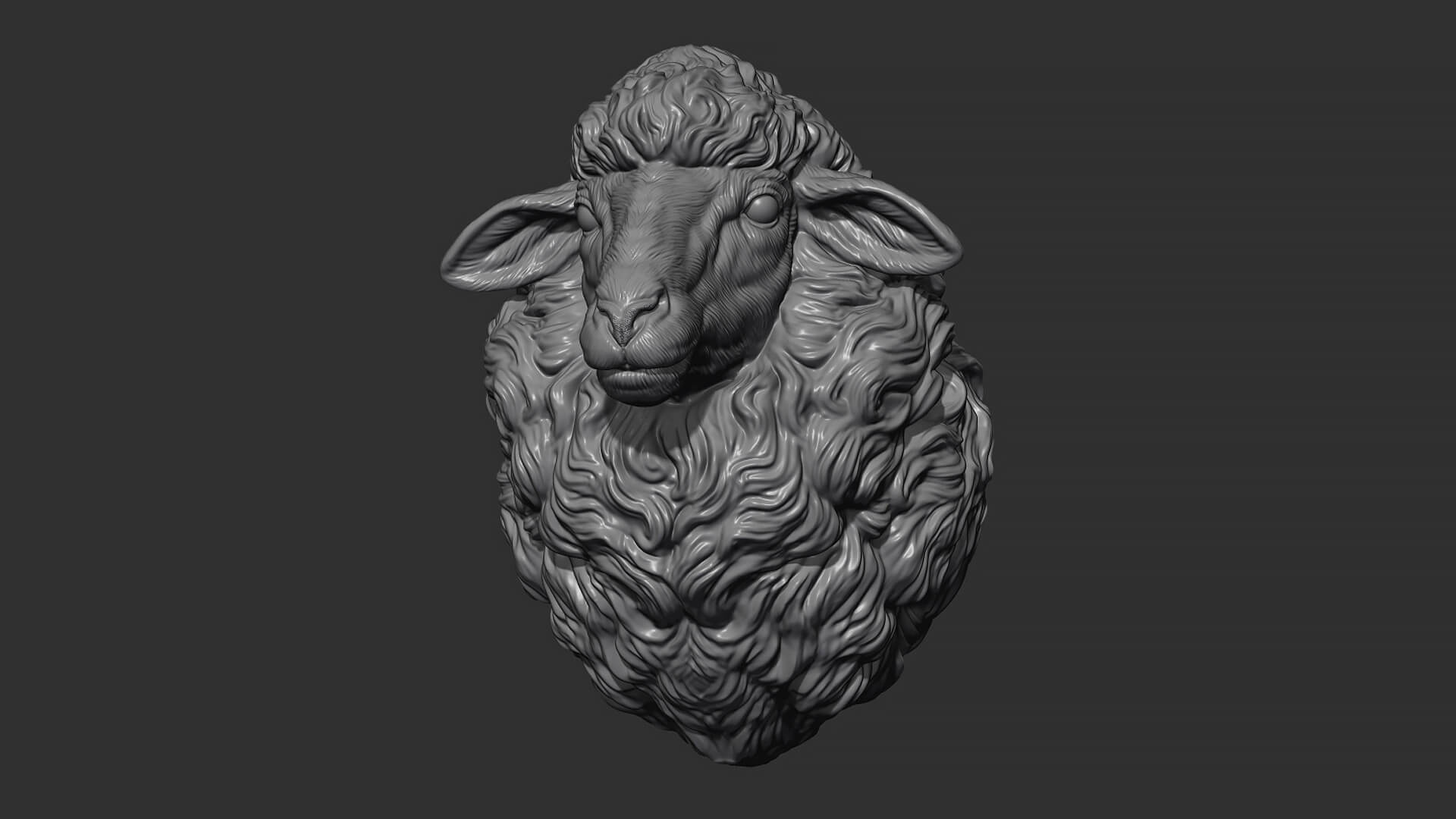 Sheep Head Print by guninnik81