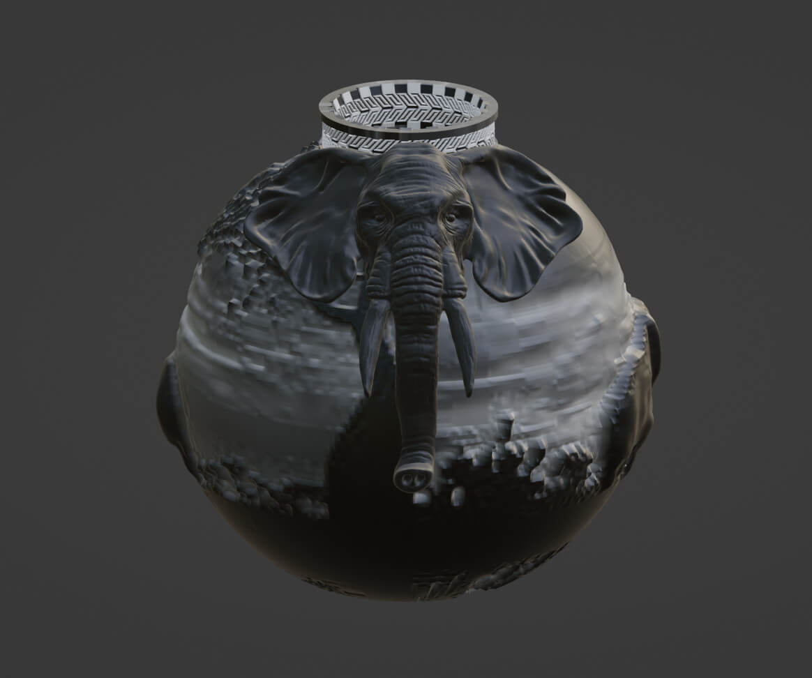 Elephant Vase Design 3D Model by gurhansukuroglu