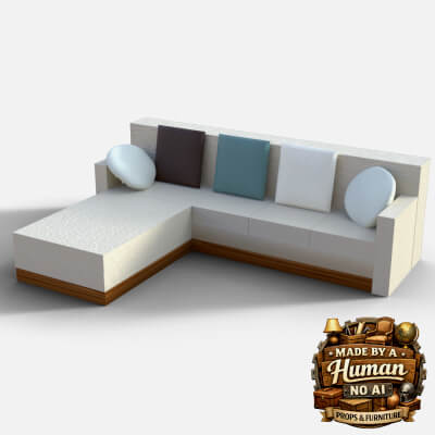 Corner Sofa With Pillows by guy91600