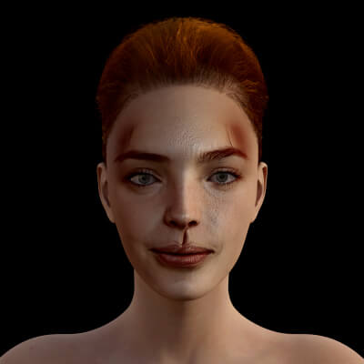 Elena Cleft Lip Head Morph for G8F by guy91600