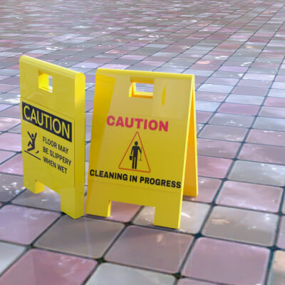 Folding Safety Warning Sign