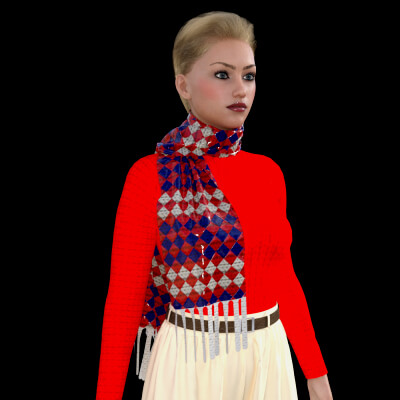 Fringed Scarf for G8F