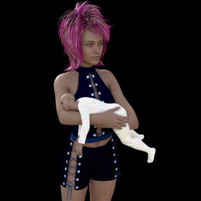 G8F Carrying Her Daughter by guy91600