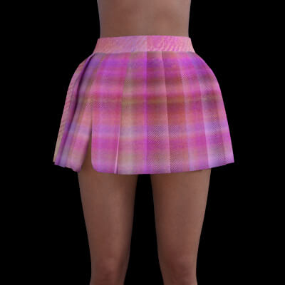 Pleated Slit School Skirt For G9F