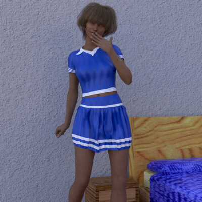 Preppy Bubble Pleated Skirt for G8F by guy91600
