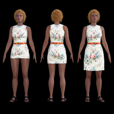 Short Floral Dress for G9F