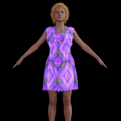 Shoulder Ruffle Dress for G9F