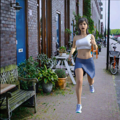 Sporty Flared Skirt for G8F