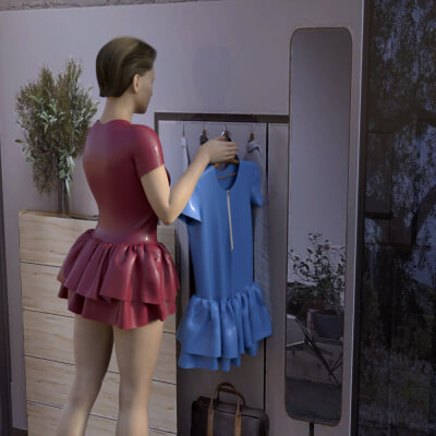 Willow Ruffle Dress for Genesis 8 Female