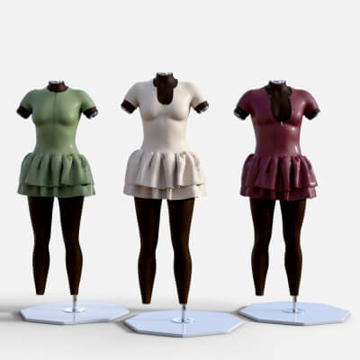 Willow Ruffle Dress for Genesis 9 Female