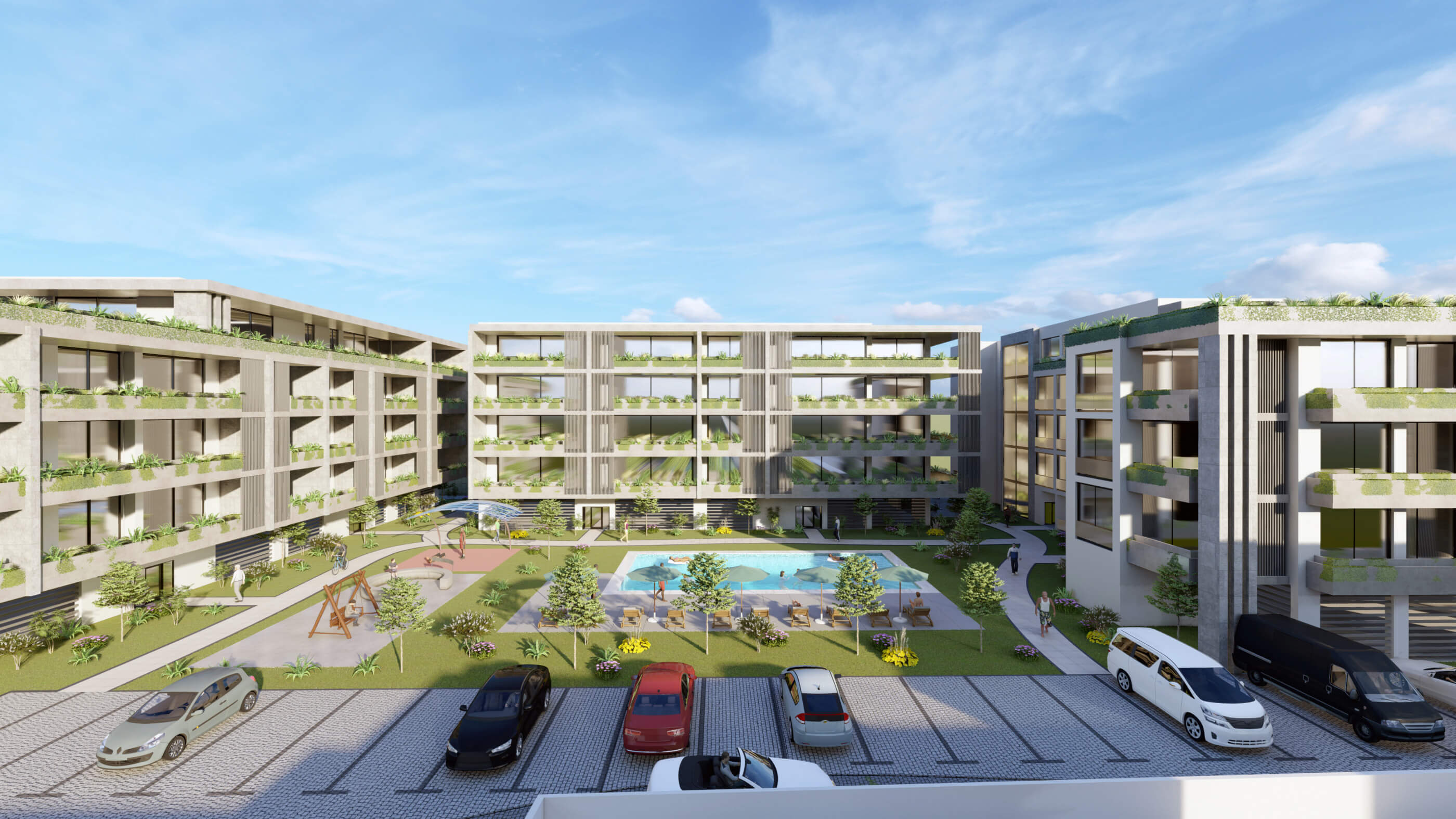 Apartment Complex in Braga Portugal 3D Model by GVelhinho