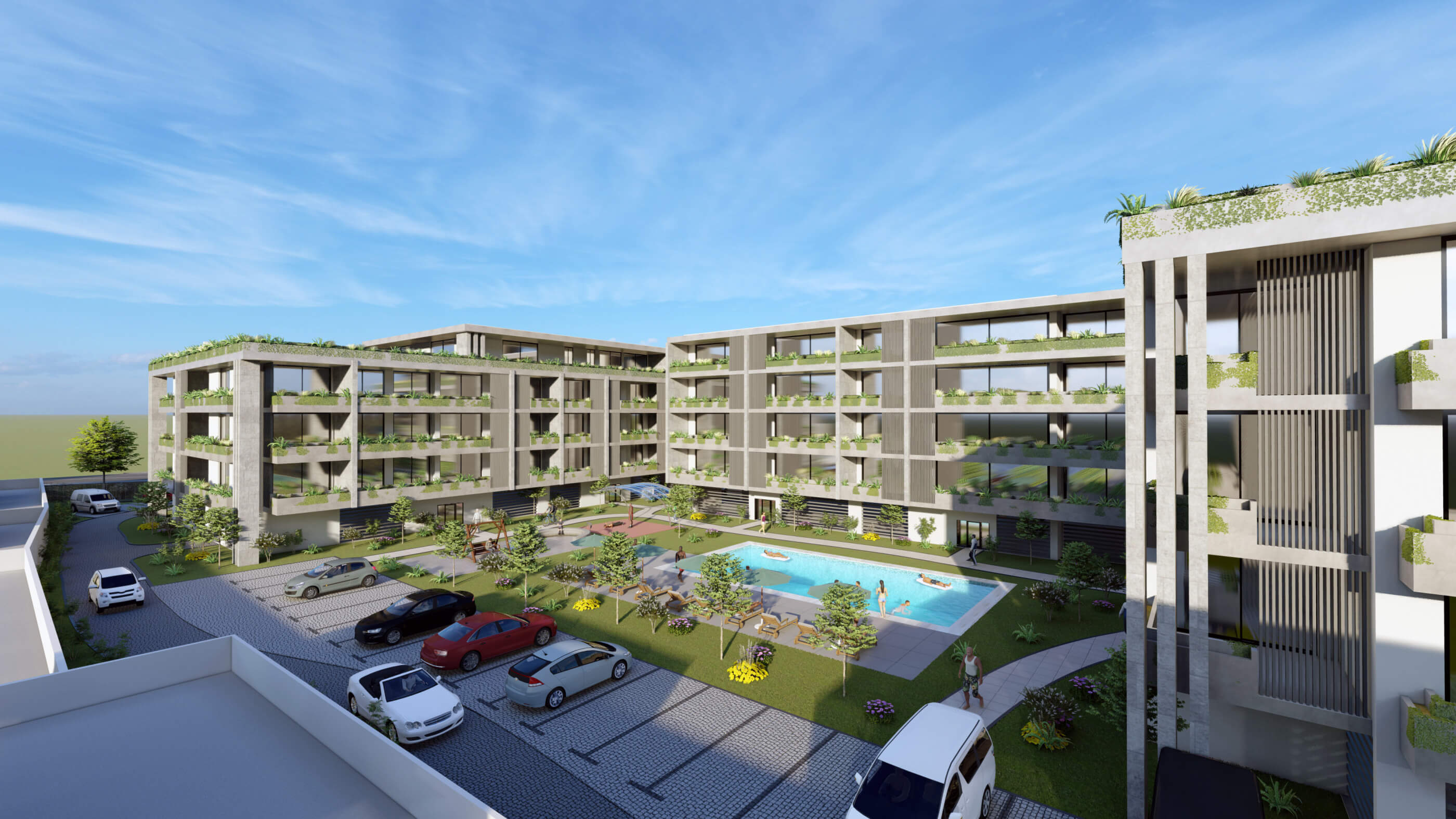 Apartment Complex in Braga Portugal 3D Model by GVelhinho