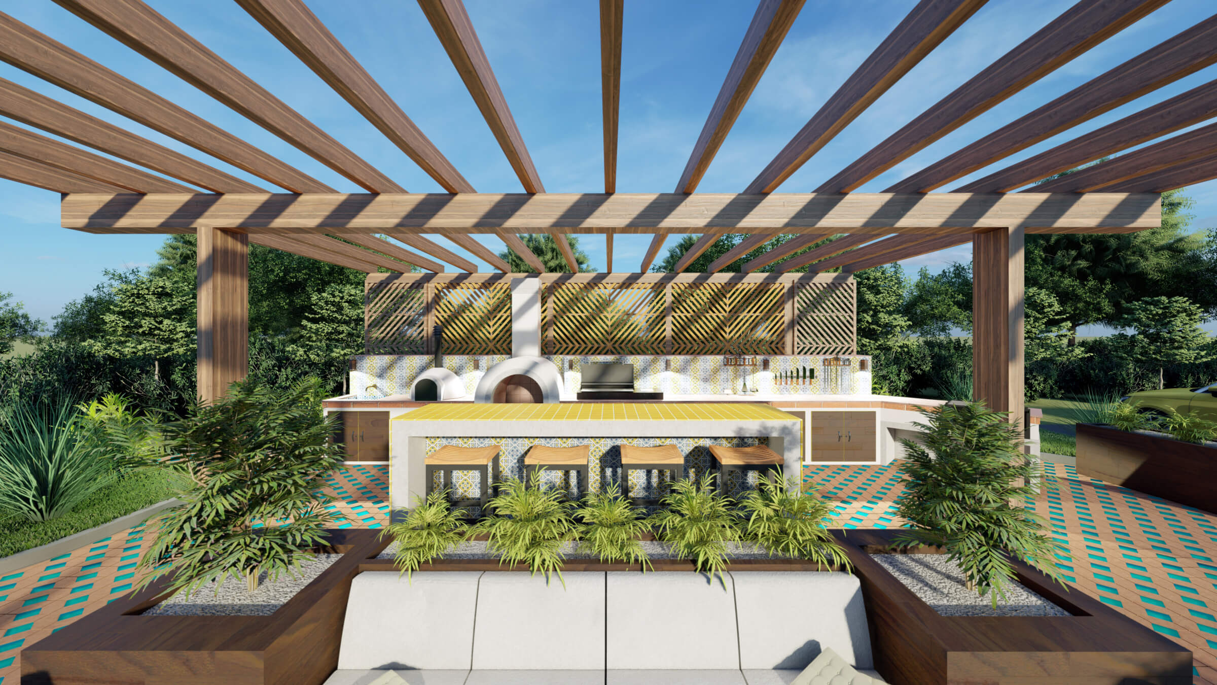 Outdoor Barbecue 3D Render, Digital Art by GVelhinho