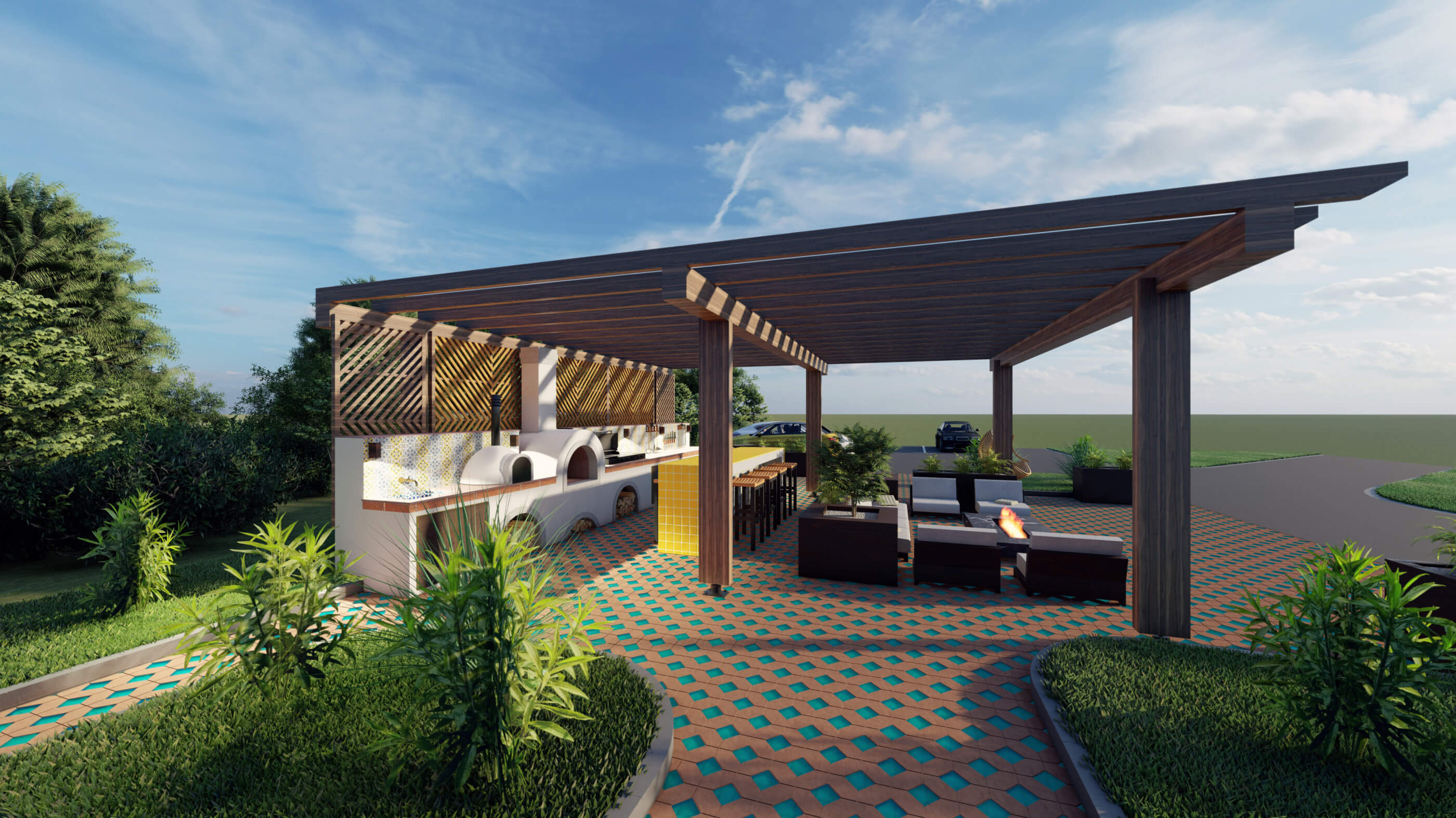 Outdoor Barbecue - 3D Model by GVelhinho