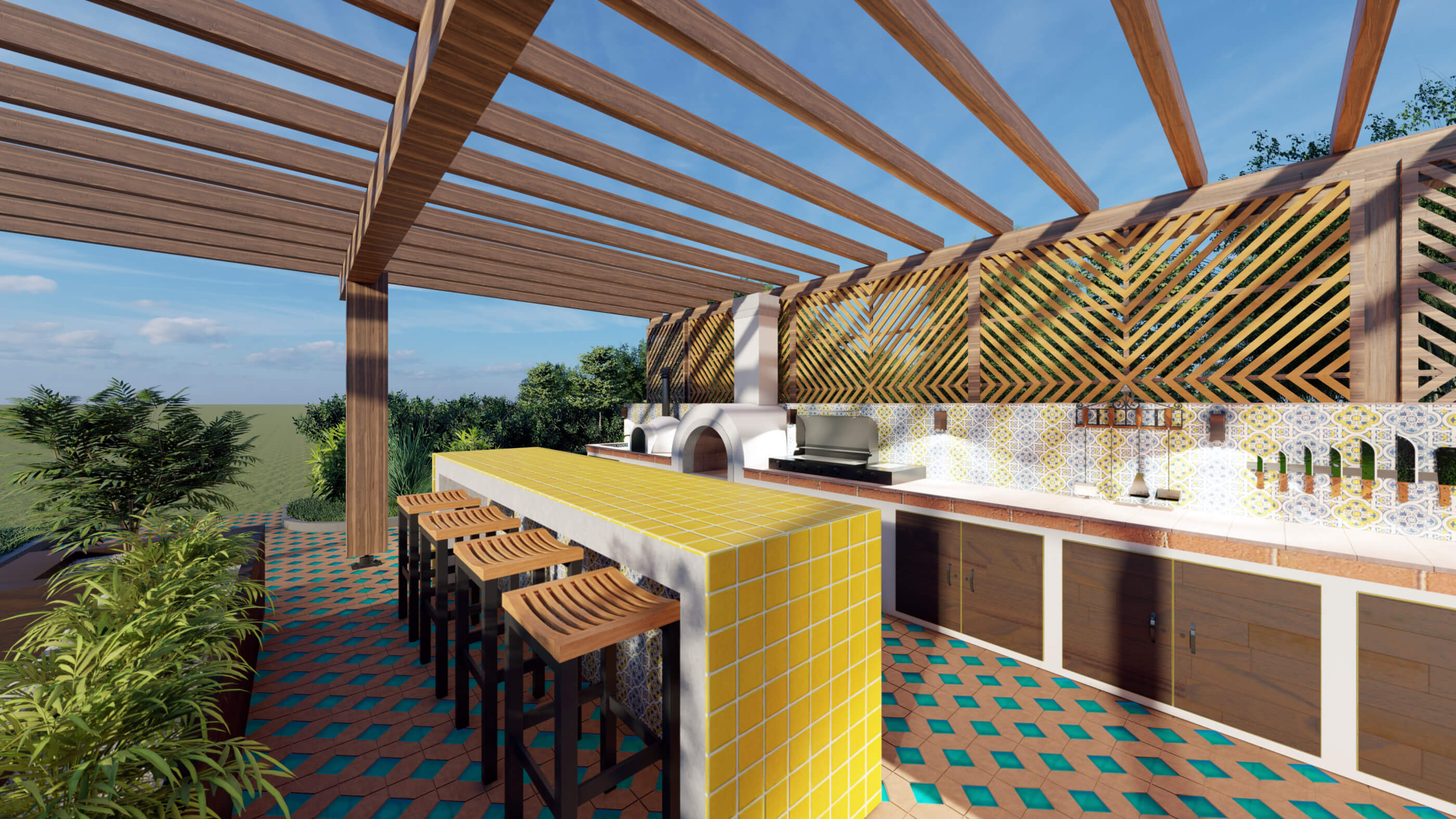 Outdoor Barbecue - 3D Model by GVelhinho