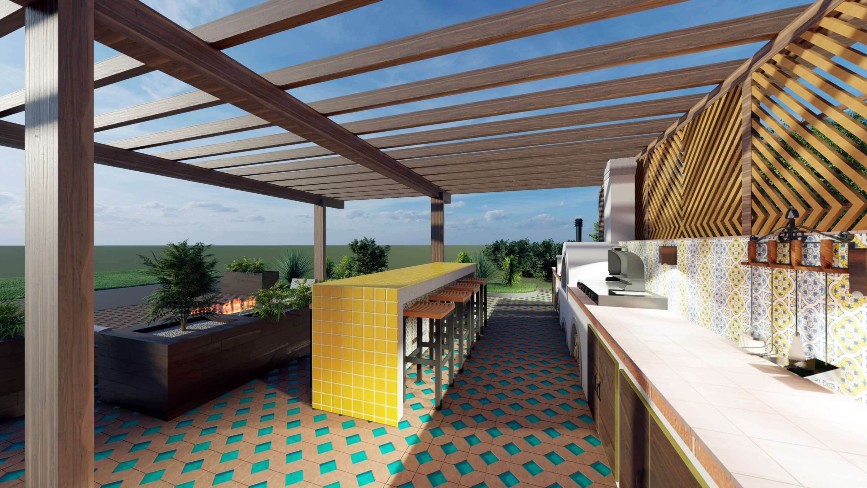 Outdoor Barbecue - 3D Model by GVelhinho