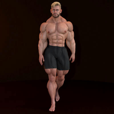 Male Bodybuilder Body HD Morph for Genesis 8/8.1 Male