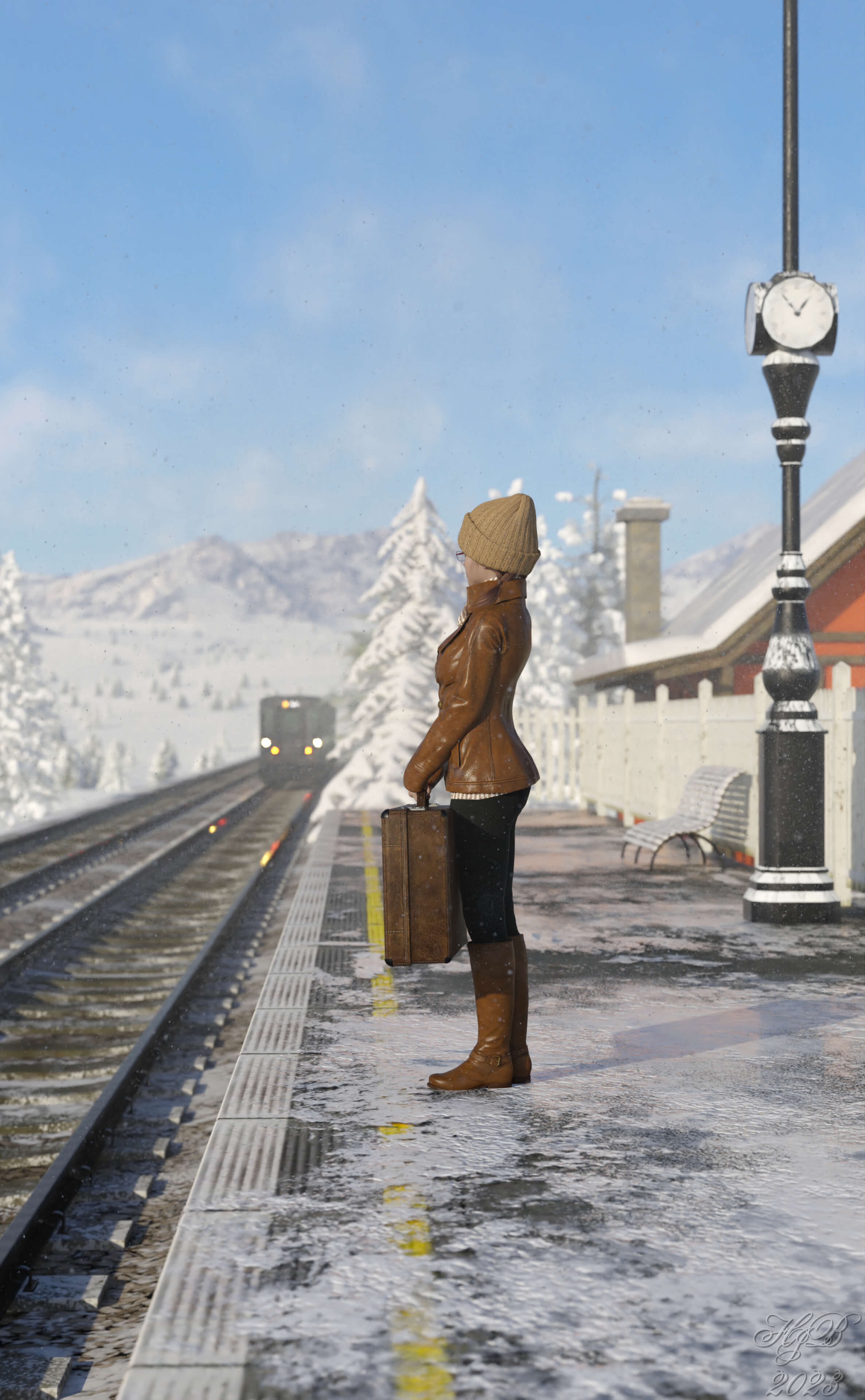 On The Journey 3D Render, Digital Art by Hajoba
