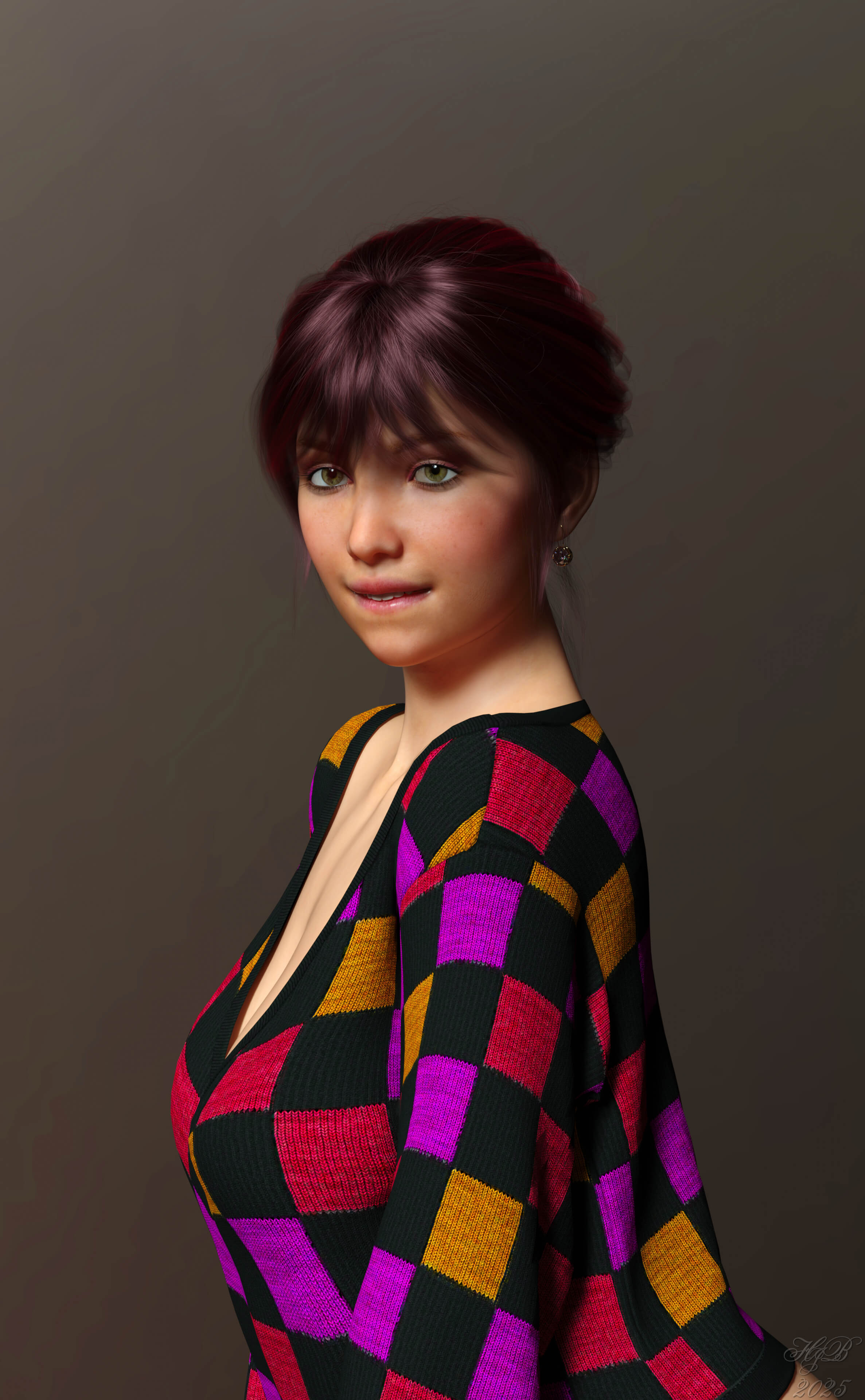 Pin Up 87 3D Render, Digital Art by Hajoba
