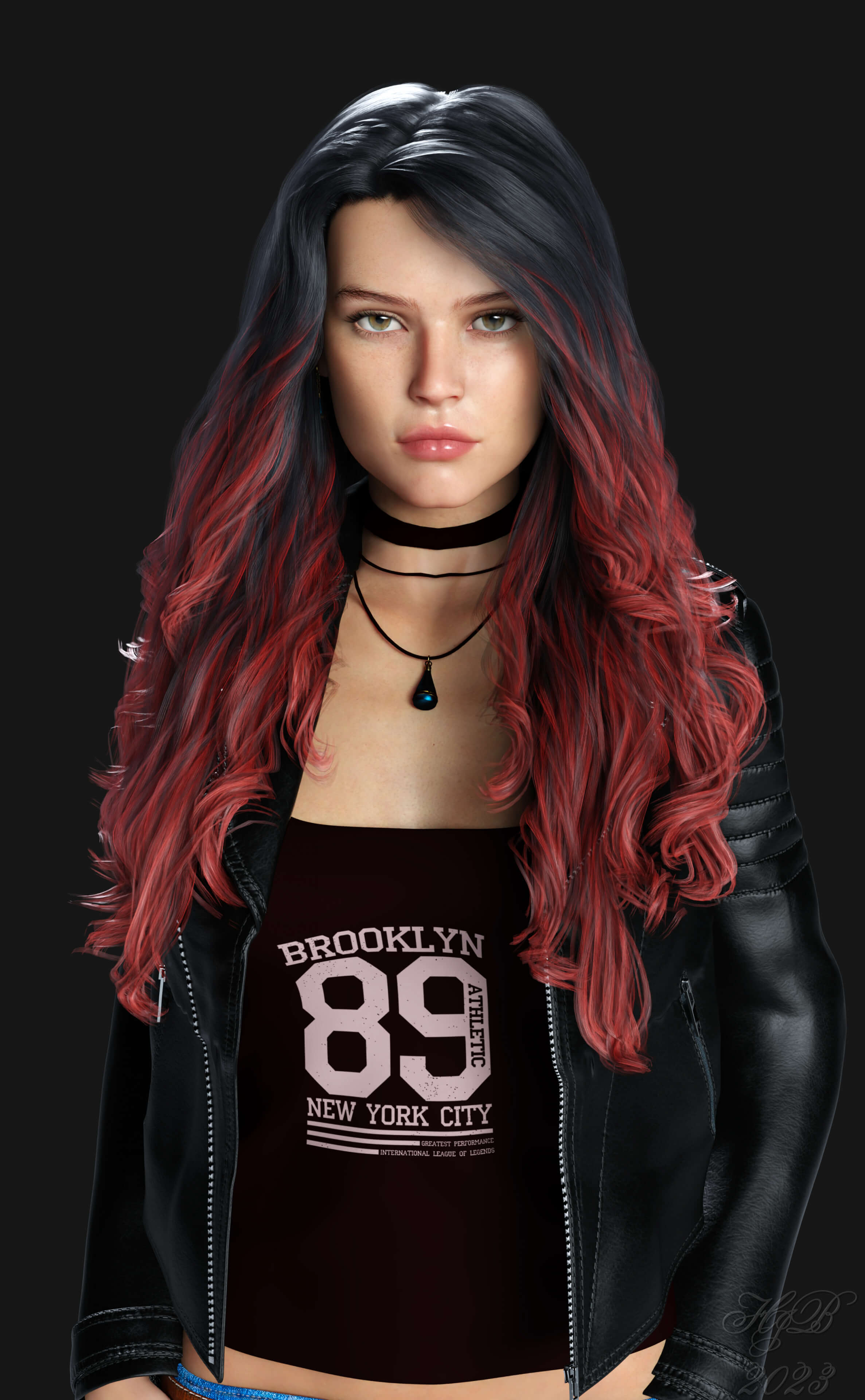 Portrait 8 3D Render, Digital Art by Hajoba