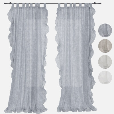 Curtains with Ruffles Interstil Epilog Cornice