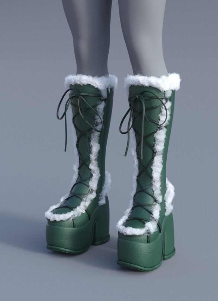 Demonia Winter Fur Boots for Genesis 9 - Daz Content by Hanyo DaZ