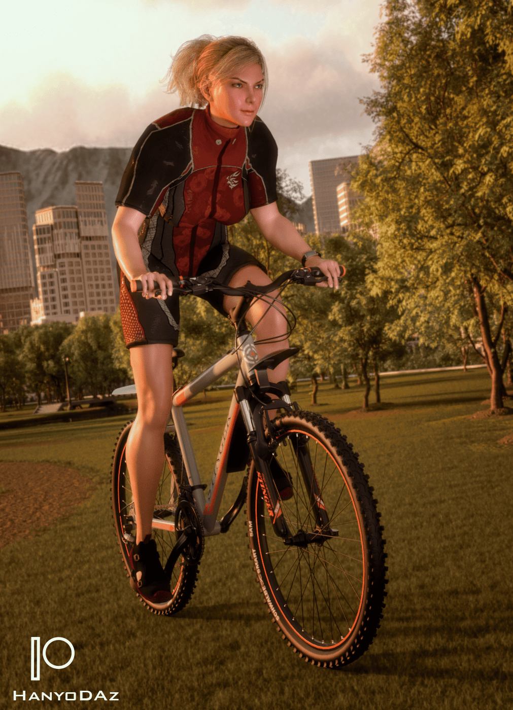 Cycling Outfit for Genesis 8 3D Render, Digital Art by Hanyo DaZ