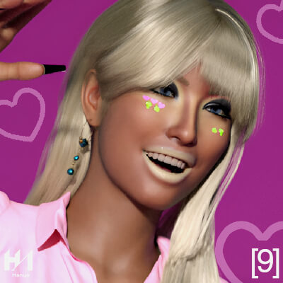 Ganguro Spirit Genesis 9 Character  Makeup Pack