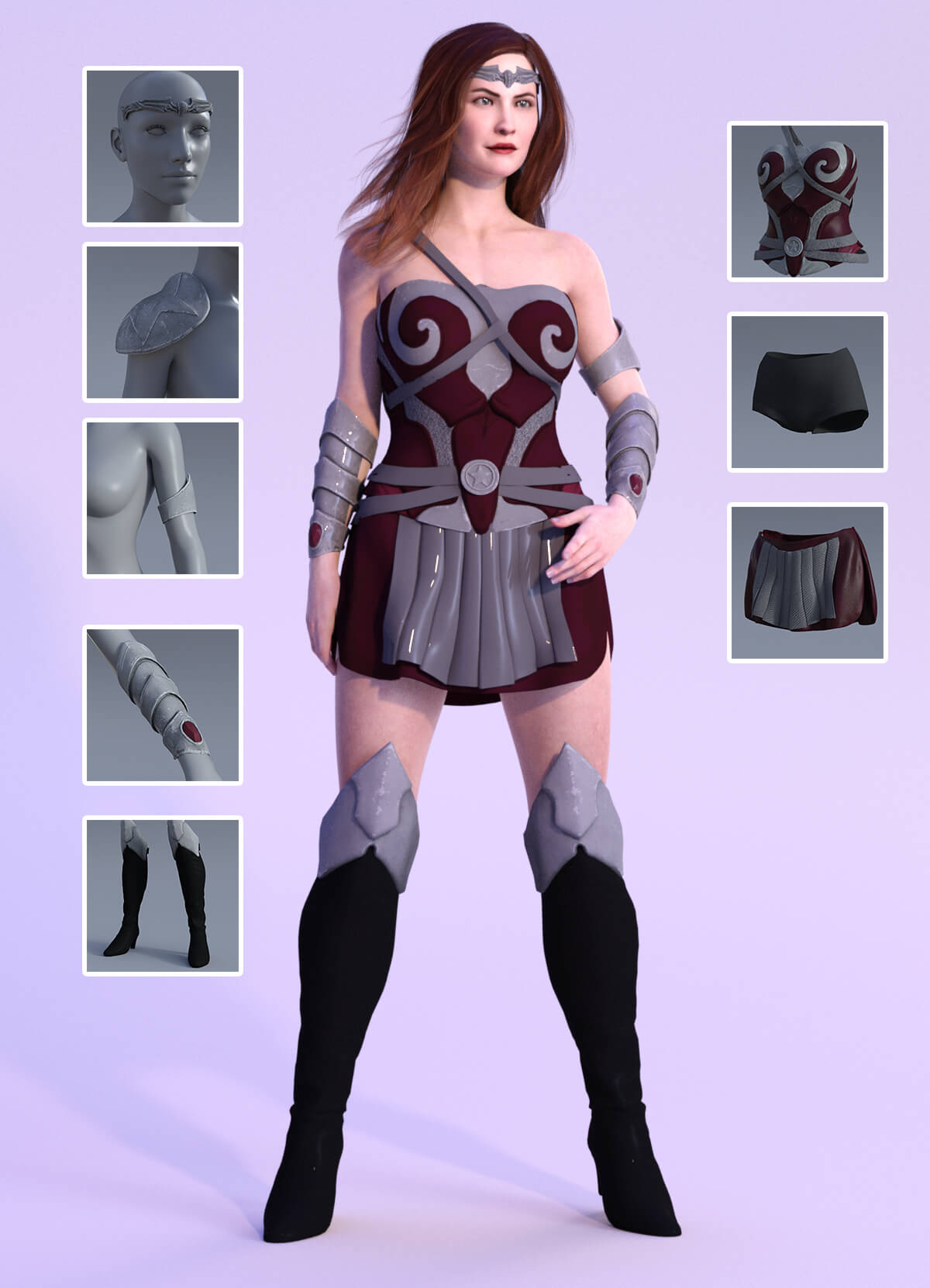 Queen Meave Outfit for Genesis 8 Female Daz Content by Hanyo DaZ