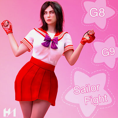 Sailor Moon Fighting For Genesis 9 and Genesis 8