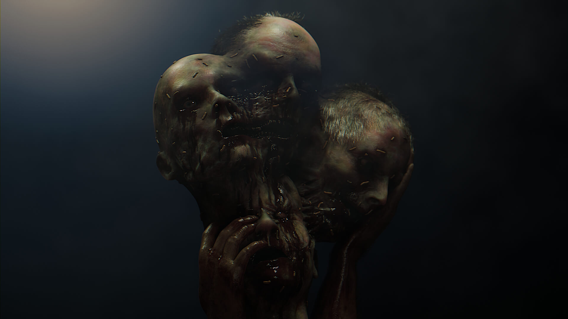 Blended Faces 3D Render, Digital Art by Harnaz