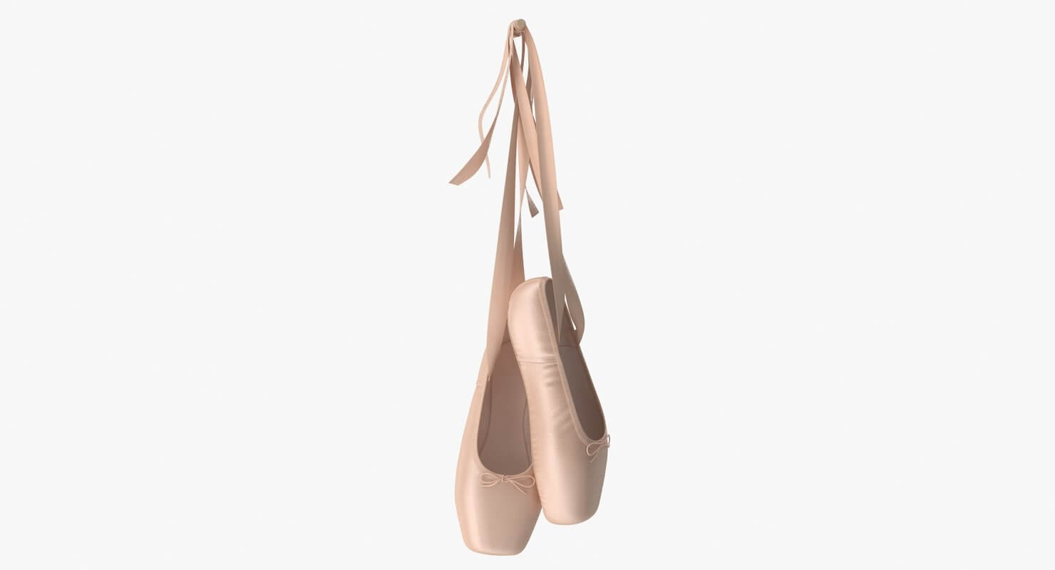 Ballet Shoes Hanging 3D Model by hdpoly