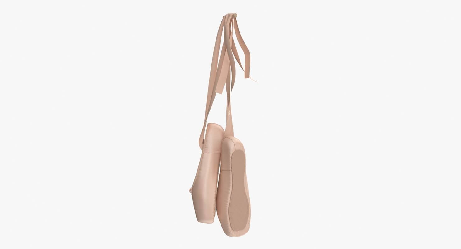 Ballet Shoes Hanging 3D Model by hdpoly