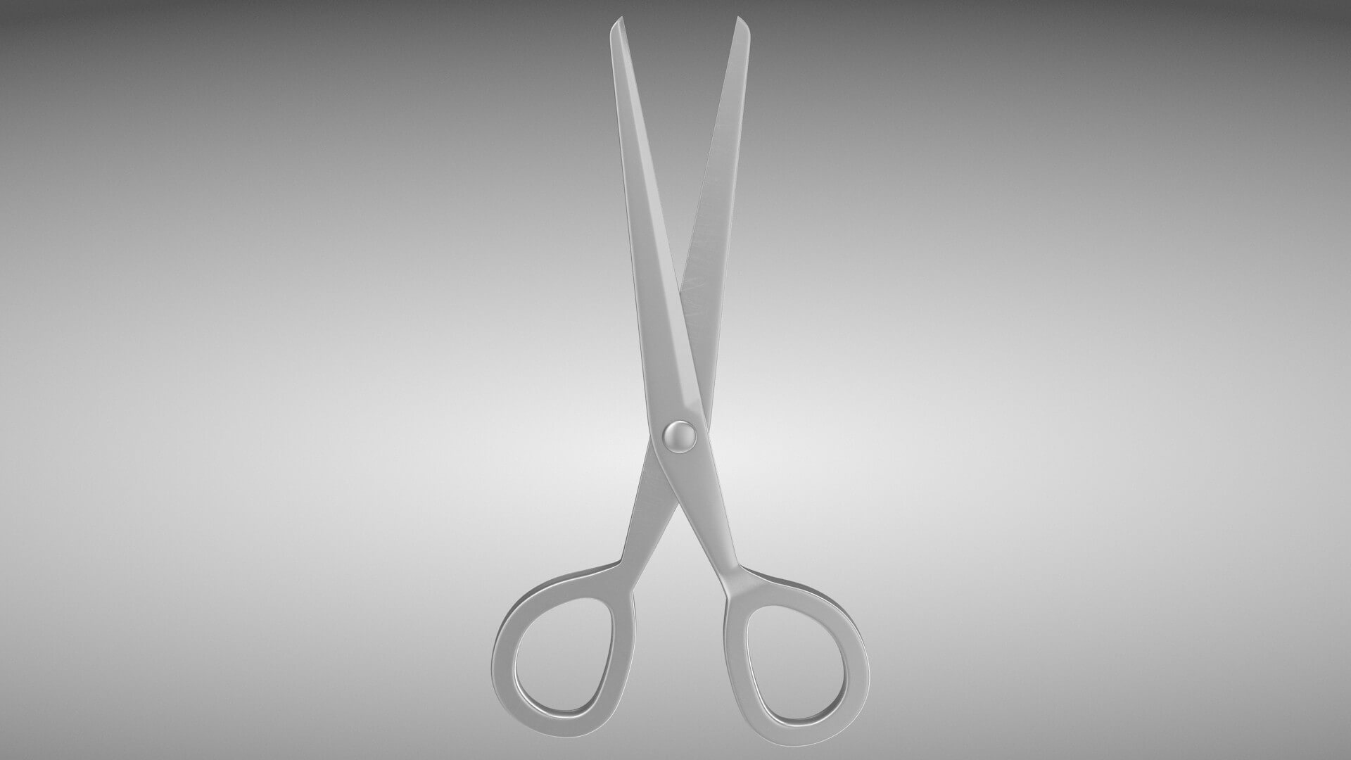Chrome Scissors 3D Model by hdpoly