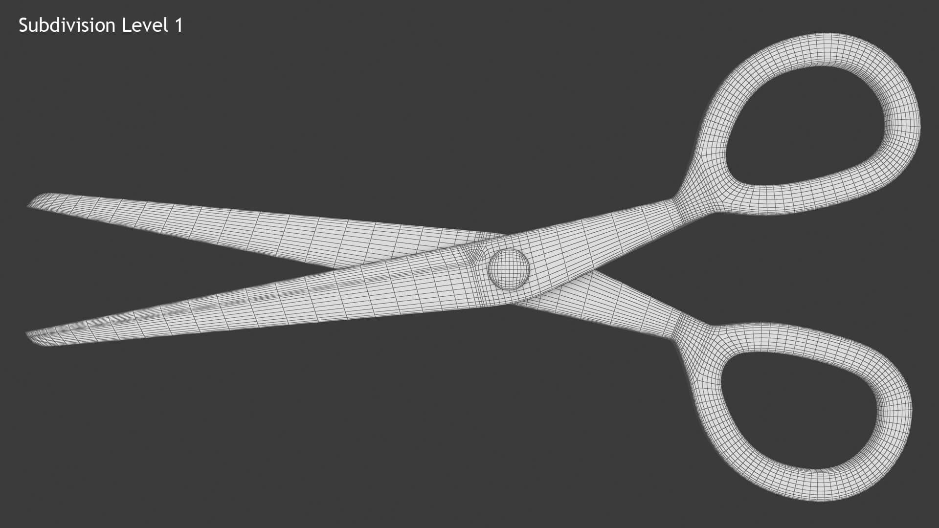 Chrome Scissors 3D Model by hdpoly
