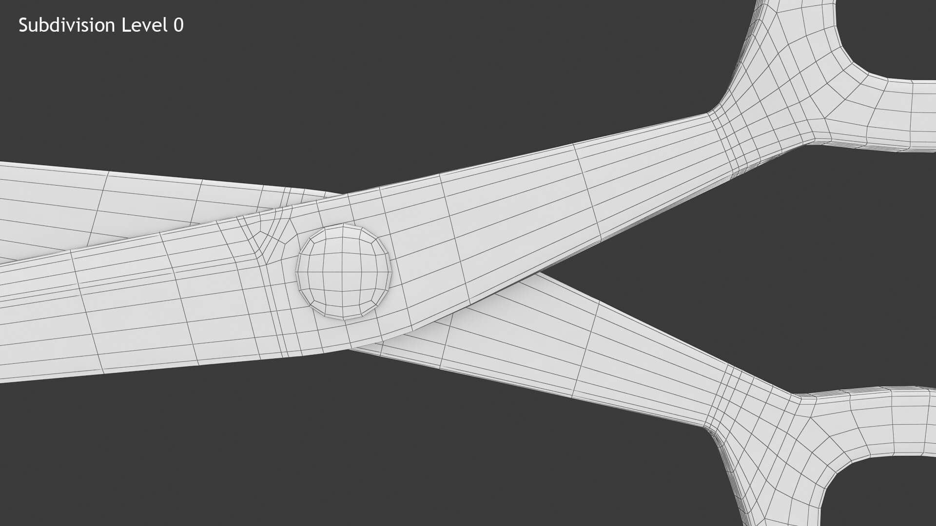 Chrome Scissors 3D Model by hdpoly