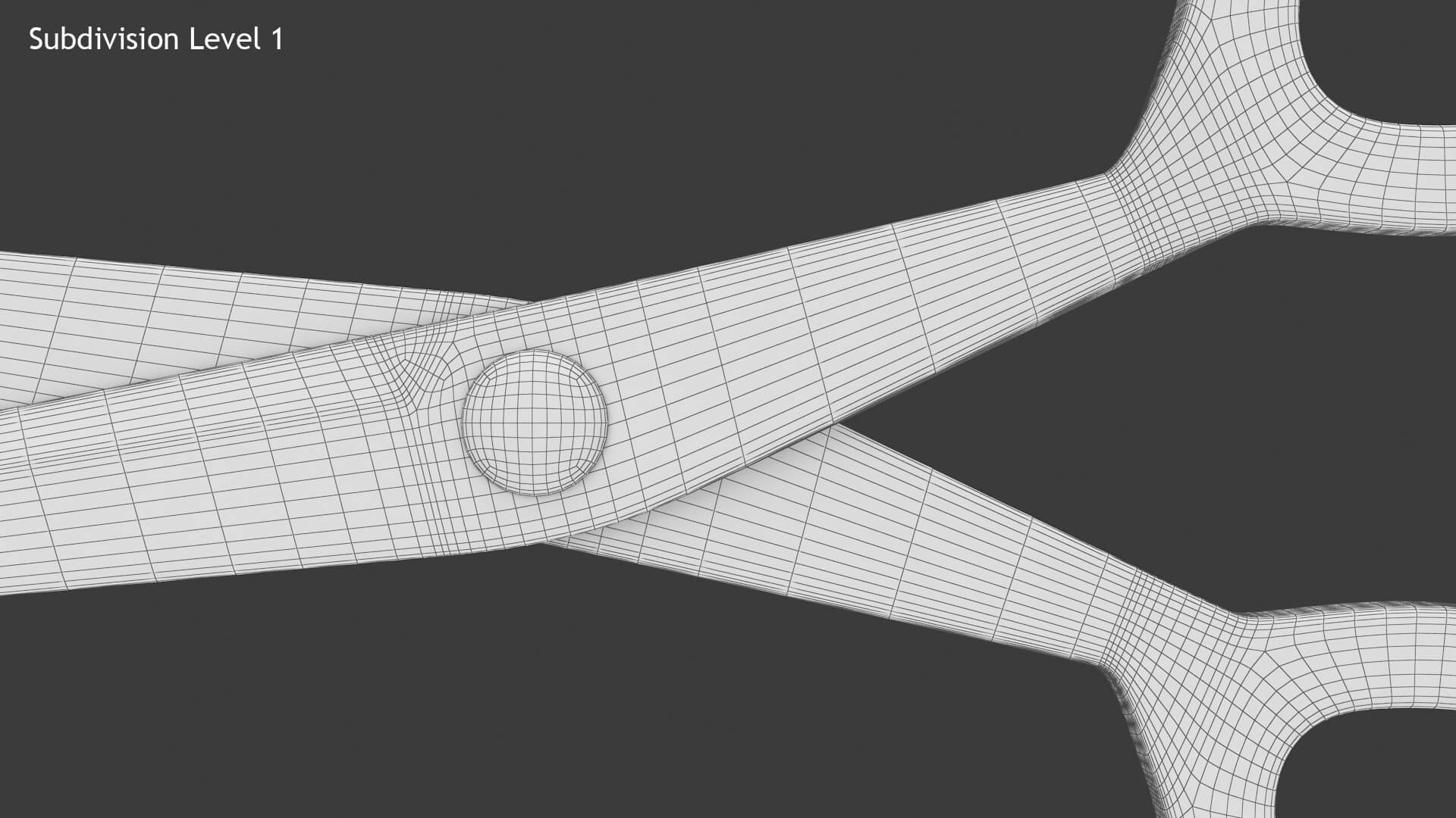 Chrome Scissors 3D Model by hdpoly