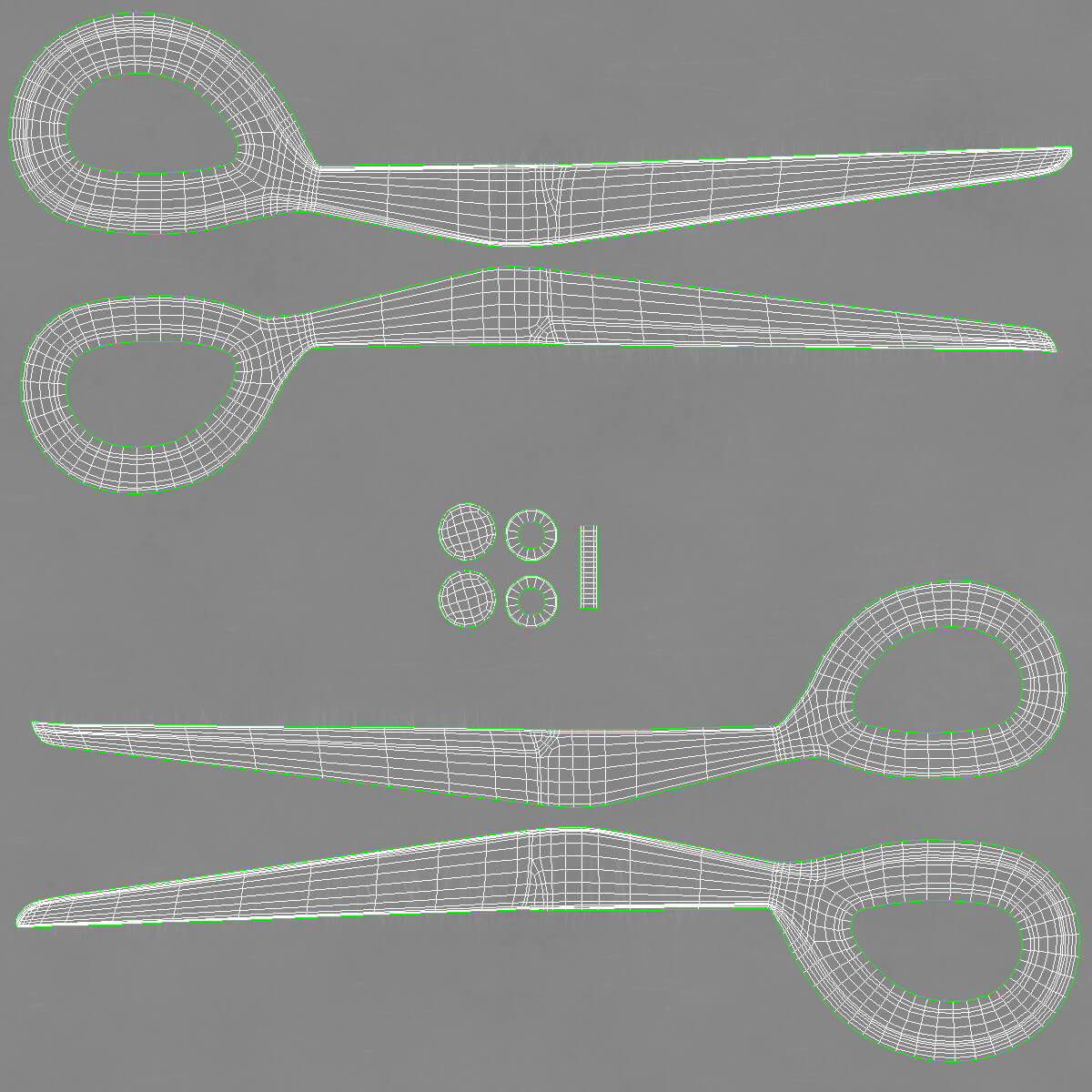Chrome Scissors 3D Model by hdpoly