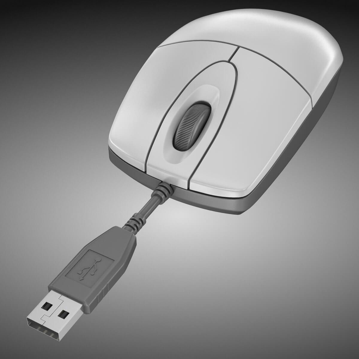 Computer Mouse 3D Model by hdpoly