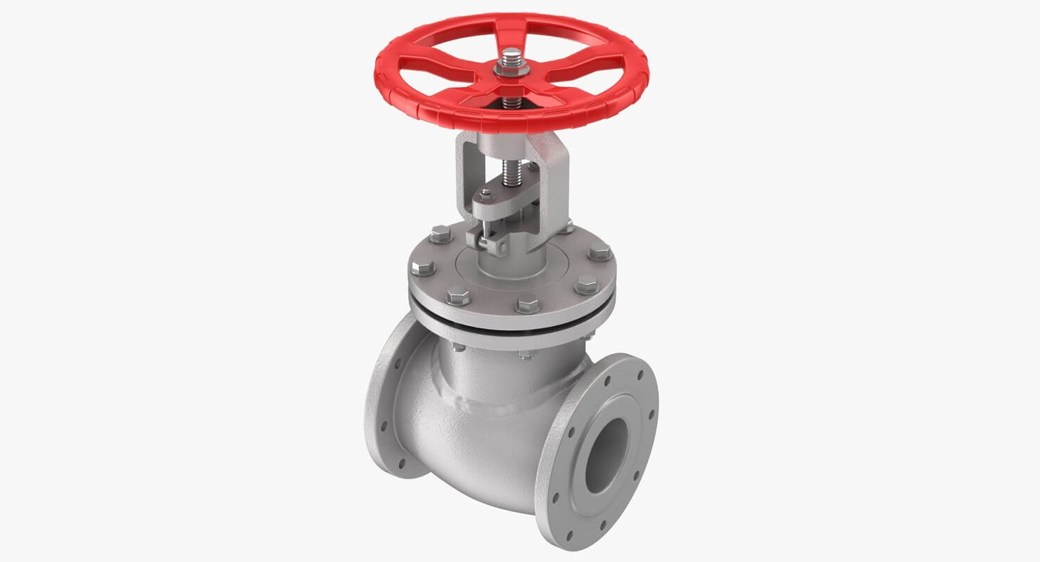 Gate Valve 3D Model by hdpoly