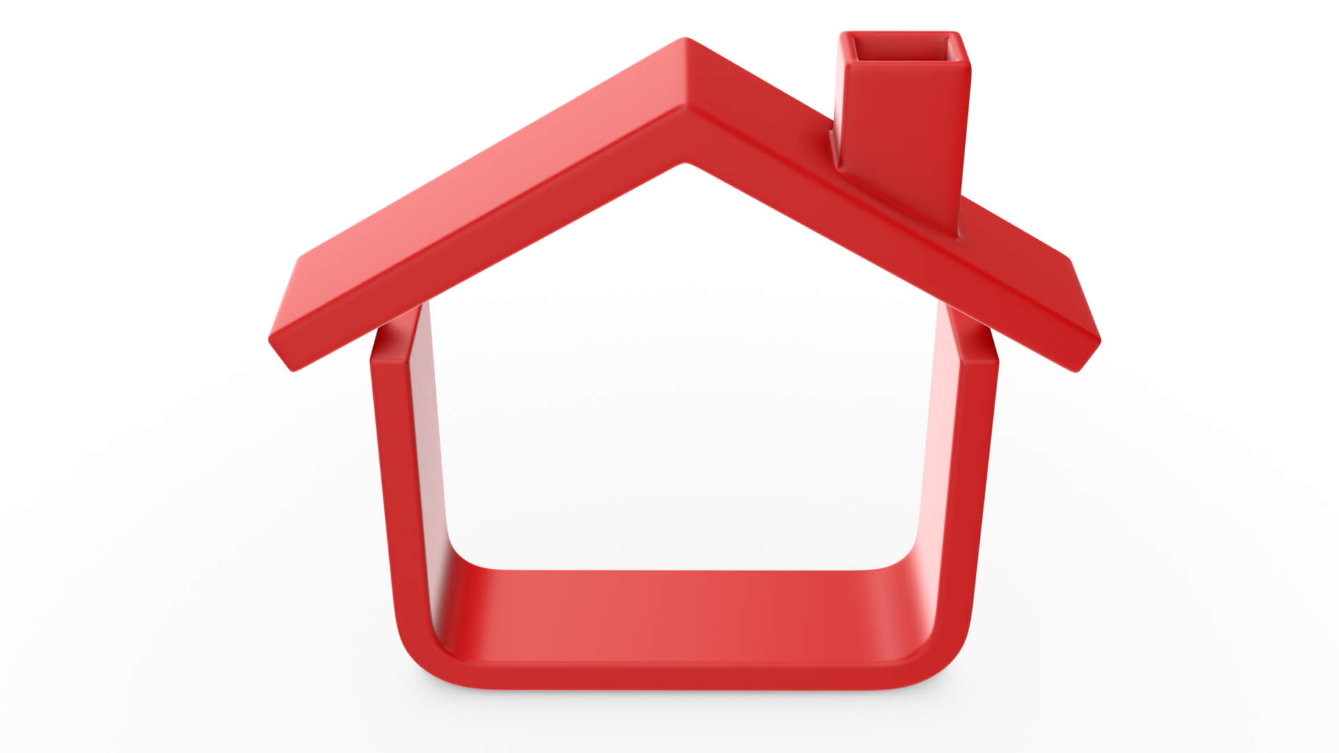 Red House Icon - 3D Model by hdpoly