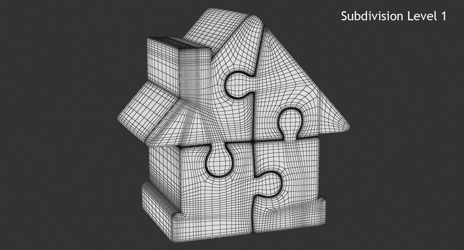 House Puzzle 3D Model by hdpoly