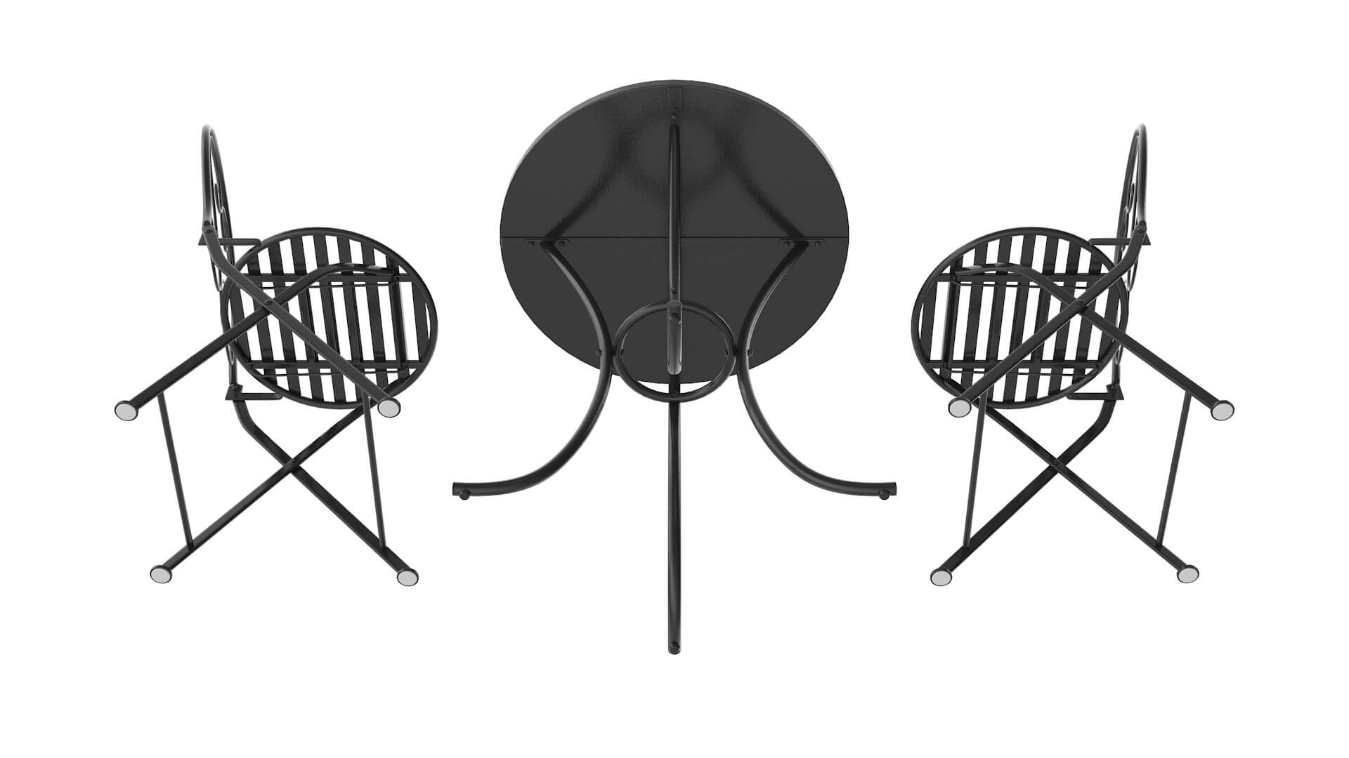 Mosaic Table and Chair Set 3D Model by hdpoly