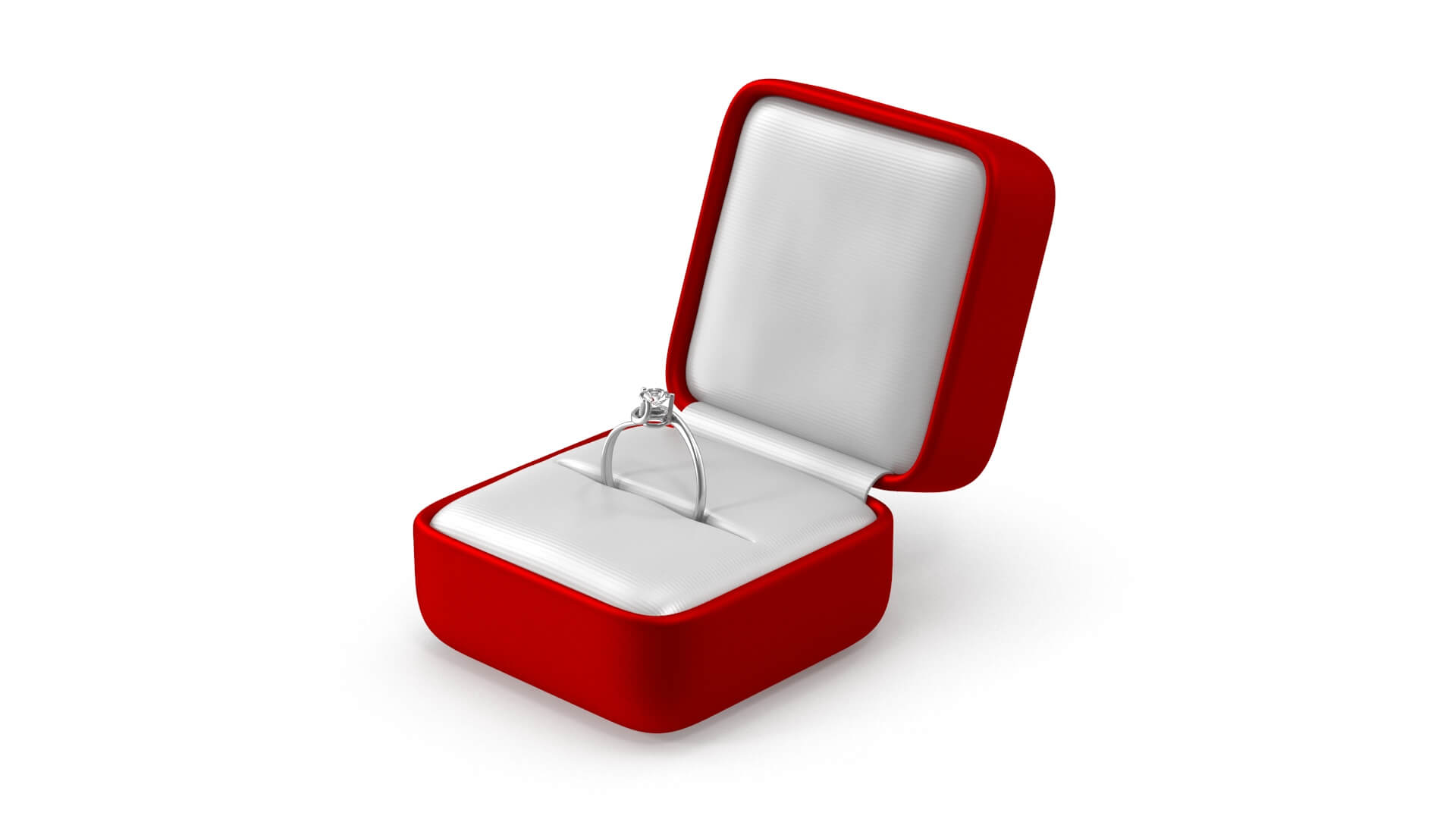 Ring Box and Diamond Ring - 3D Model by hdpoly