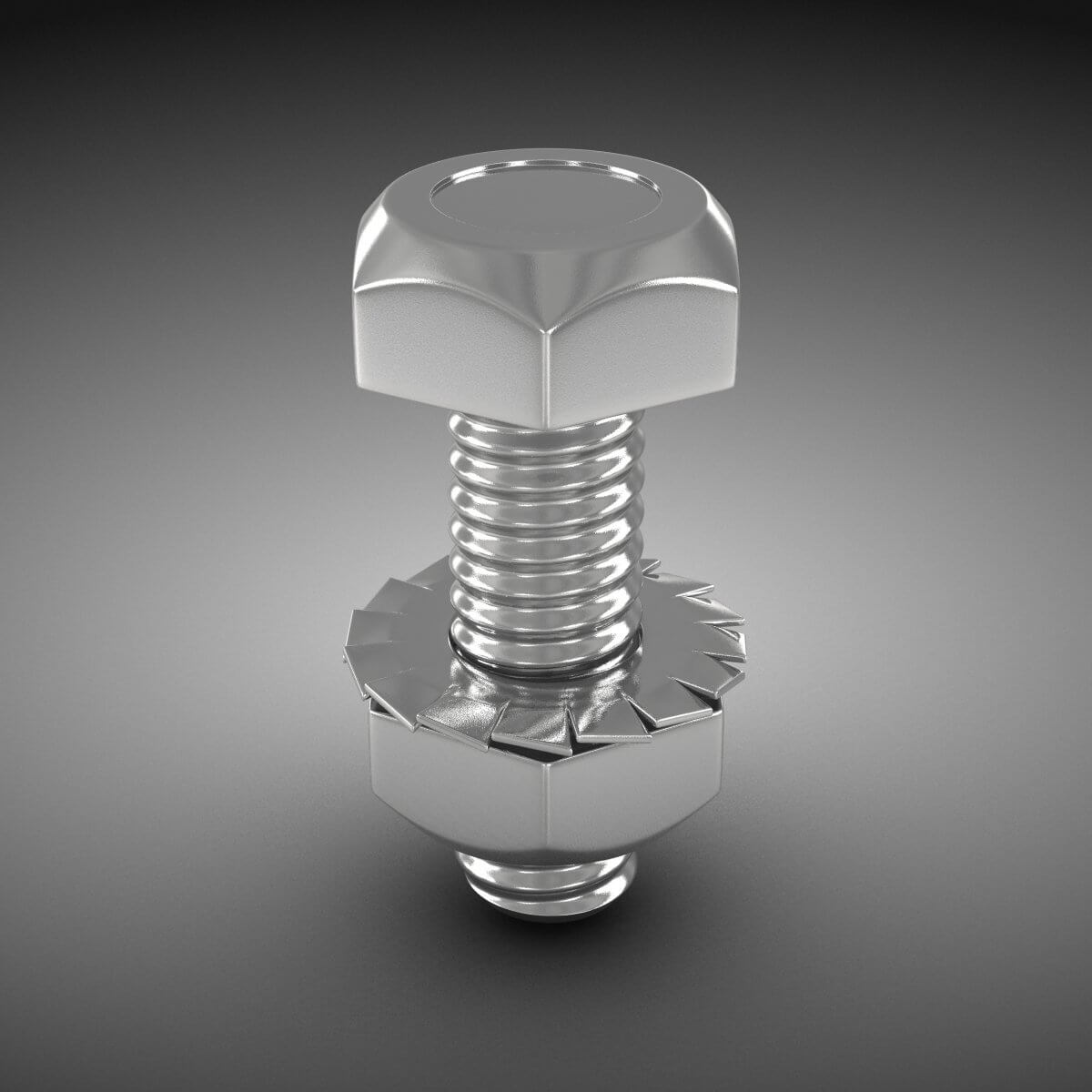 Screw 3D Model by hdpoly