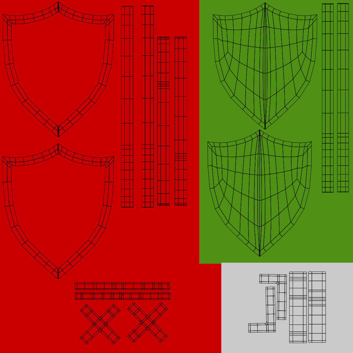 Shield Icons Set - 3D Model by hdpoly