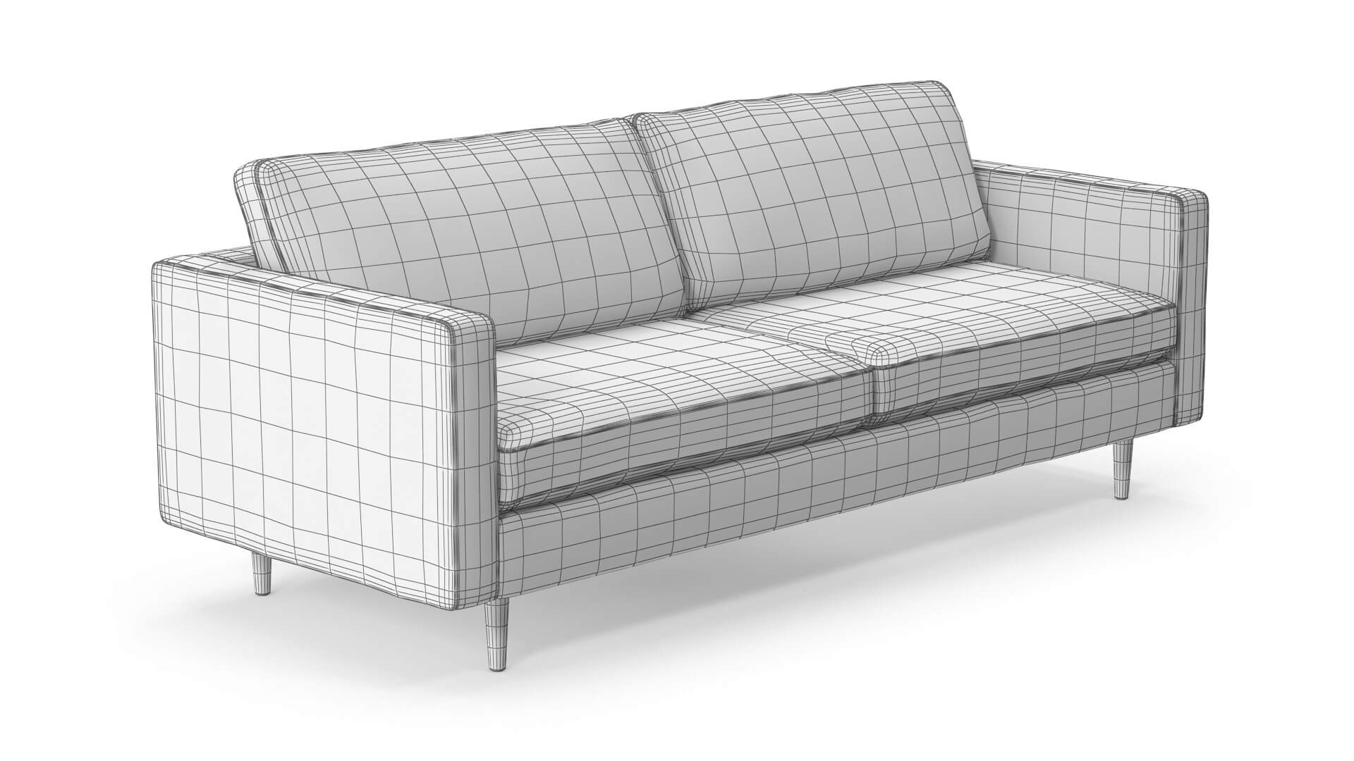 Sofa Gray 3D Model by hdpoly