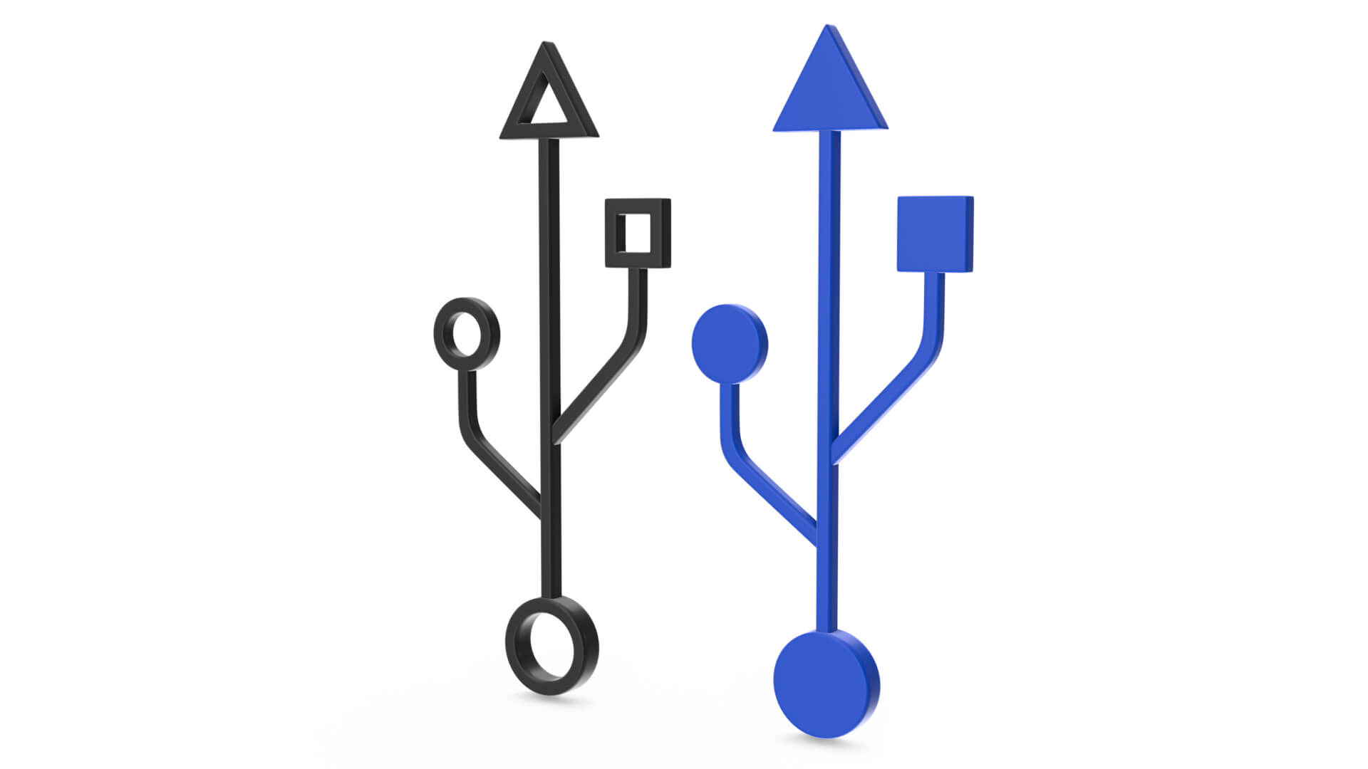 2 USB Symbol - 3D Model by hdpoly