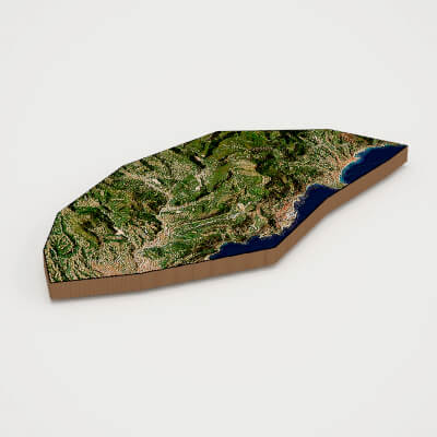 Monaco Realistic 3D Terrain Map by Heat 3D