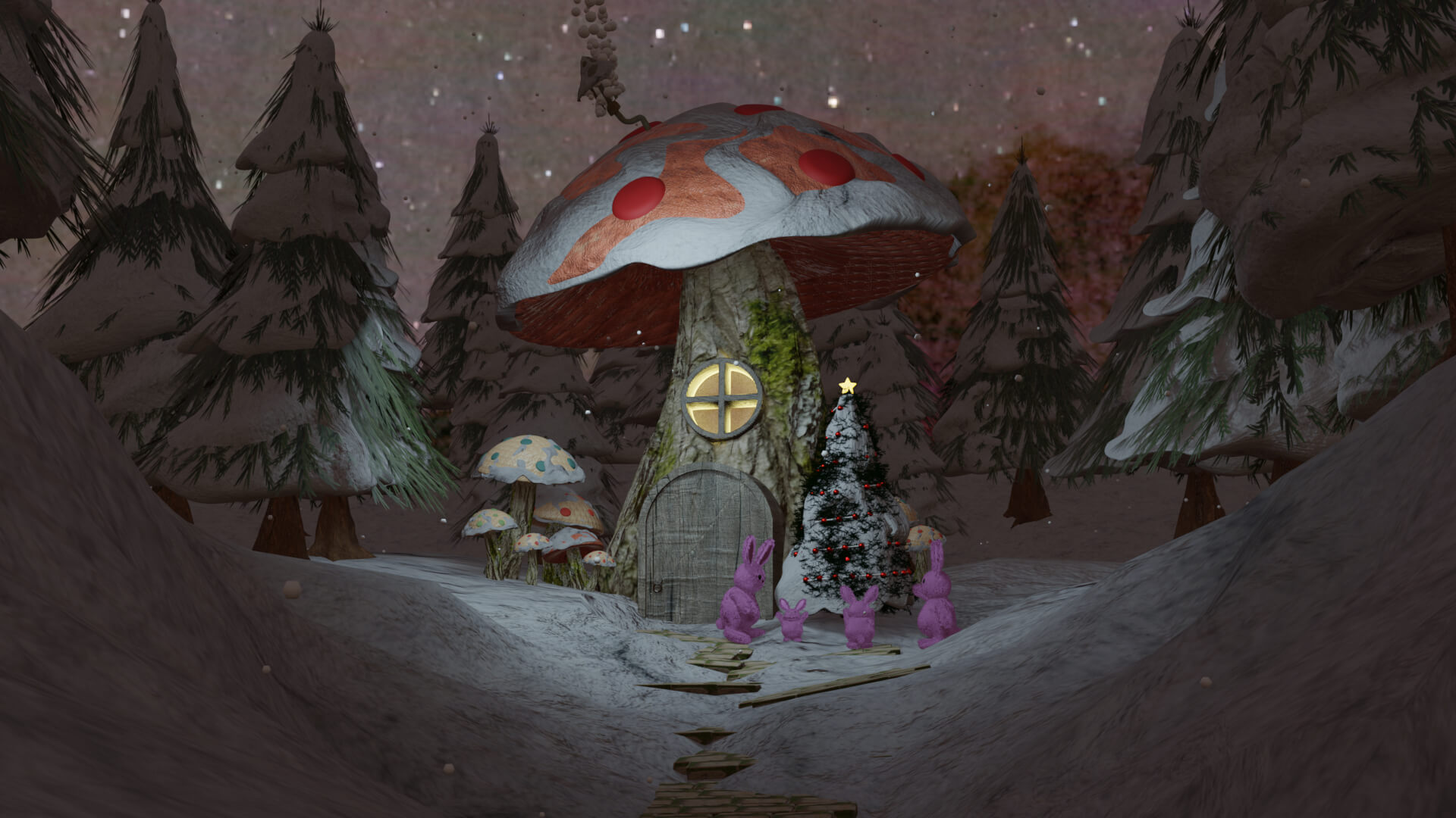 Winter Renders Christmas Winter 3D Render, Digital Art by heat2026